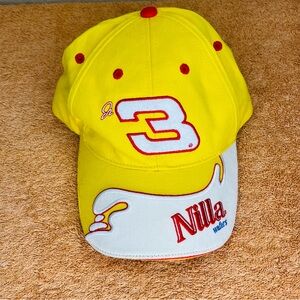 Vintage Dale Earnhardt Jr #3 Nilla Wafers Adjustable Hat Cap Men NASCAR Yellow